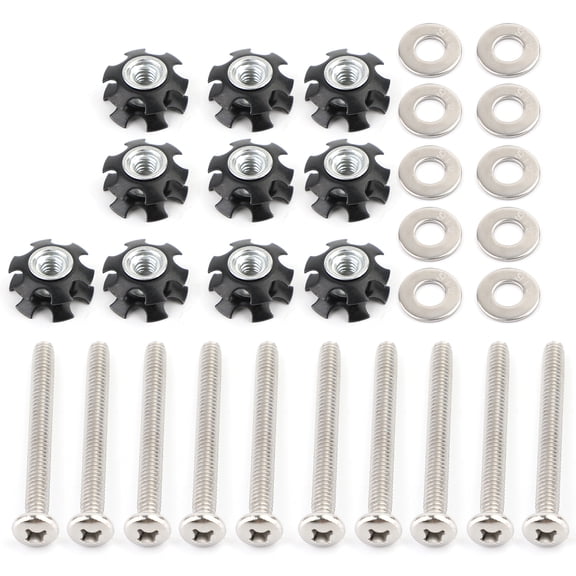 10pcs REPAIR KIT Star nuts 1/4-20 screws For 1" OD tube Threadless Forks