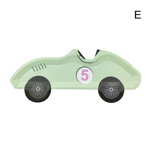 10pcs Racing Car Disposable Tableware Party Supplies Car Shaped Paper Plates
