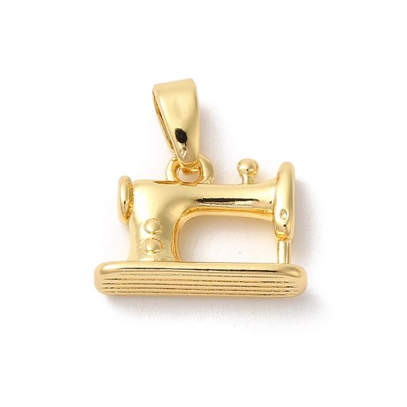 10pcs Rack Plating Brass Long-Lasting Cadmium Free & Lead Free Sewing Machine golden 9x13x4mm Hole: 5x3mm