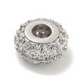 thumbnail image 1 of 10pcs Rack Plating Brass Micro Pave Cubic Zirconia Beads Long-Lasting Lead Free & Cadmium Free Rondelle Clear 9.5x5mm Hole: 3mm, 1 of 3