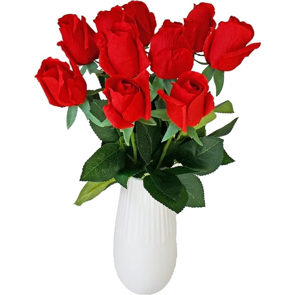 10pcs Rainbow Fake Flowers Artificial Silk Rose Flowers 15" for Valentine’s Day Mother's Day Easter Home Decoration Bridal Wedding Bouquet Parties and Halloween Decorations