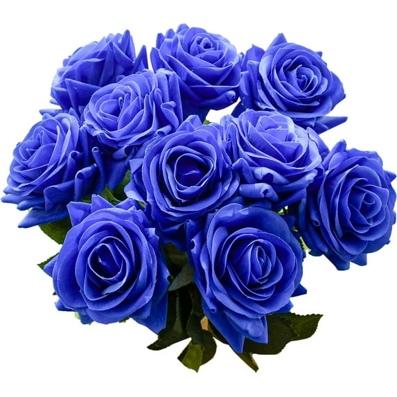 10pcs Rainbow Fake Flowers Artificial Silk Rose Flowers 15" for Valentine’s Day Mother's Day Easter Home Decoration Bridal Wedding Bouquet Parties and Halloween Decorations