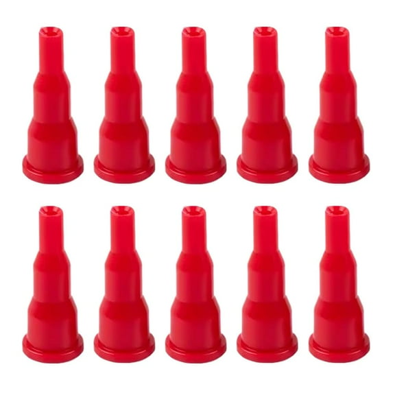 10pcs Red Butane Refill Adapter for Lighters & Torches, Quick Fill Gas Transfer Tool