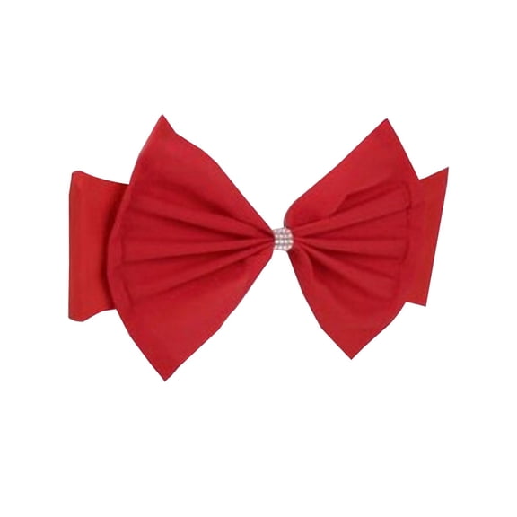 10pcs Red Elastic Spandex Chair Bows Sashes for Wedding, Party, Birthday, Baby Shower, Event, Trade Show Decorations - Elegant Ribbons Tie Bands