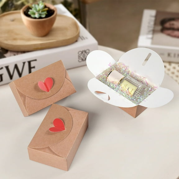 10pcs Red Heart Valentine's Day Candy Boxes (10-Pack) - Foldable Paper Gift Boxes for Sweets/Small Gifts, Reusable Romantic Party Favors, Cute Heart-Shaped Storage for Lovers & Festive Gatherings