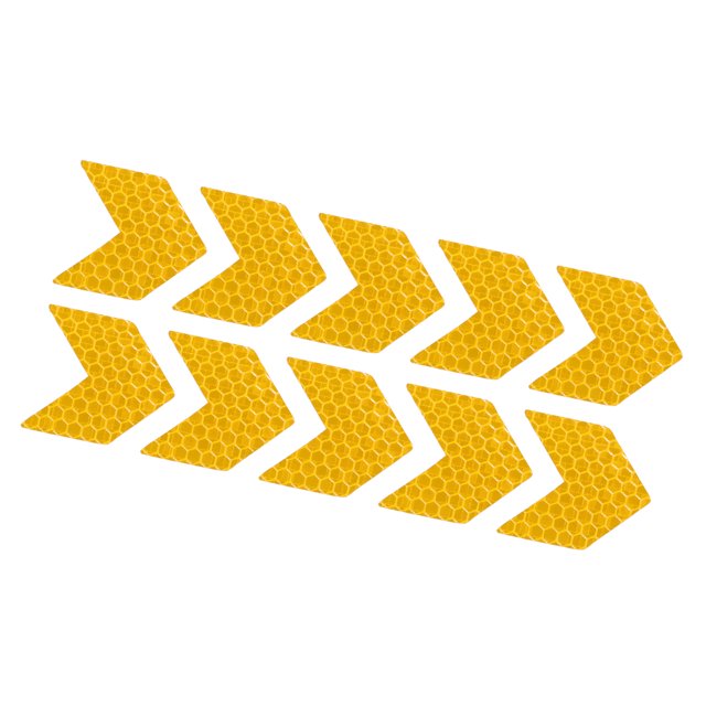 10pcs Reflective Stickers Arrow Shape Safety Tape Reflector Universal ...