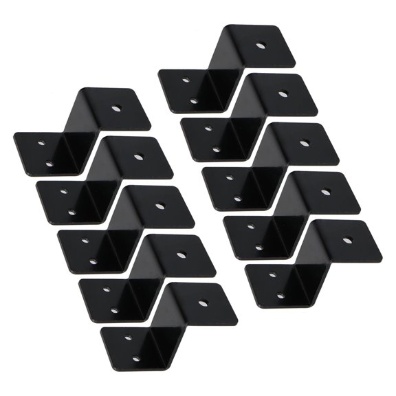 10pcs Reinforced Metal Connectors, Erosion Brackets for Kitchen Bathroom, Easy Assembly Black Finish