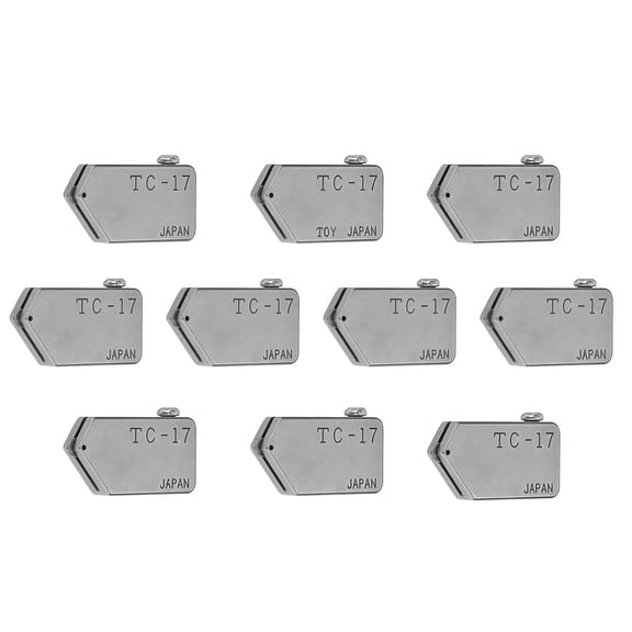 10pcs Replacement TC-17 Cortador de Vidrio for TOY Glass Cutter for Stained Glass Cutting Tool Plexiglass Cutter Head TC17 Blade Replacement Pencil Style Straight Mirror Tile Cutting Head