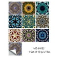10pcs Retro Pattern Matte Surface Tiles Sticker Transfers Covers for