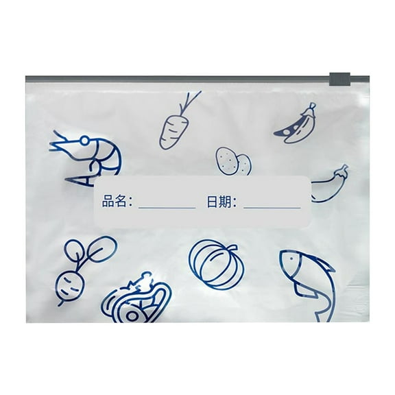 10pcs Reusable Aluminum Foil Sealable Storage Bags, Reusable Seafood Meat Self-sealing Freezer Bags, Stand Up Foil Sealable Bags with Label and Zip Lock for Vegetable Keep Fresh M