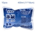 thumbnail image 1 of 10pcs Reusable Drinks Refrigeration Seafood Preservation Keep Food Fresh Cold Compressed Cooler Bag Automatic Absorb Water Ice Pack 400ML 10PCS, 1 of 8
