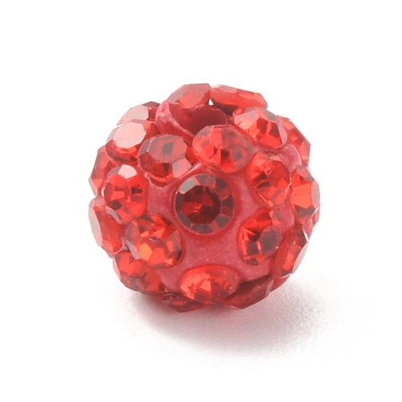 10pcs Rhinestone Pave Disco Ball Beads Polymer Clay Rhinestone Beads Round Hyacinth 8mm Hole: 1.8mm