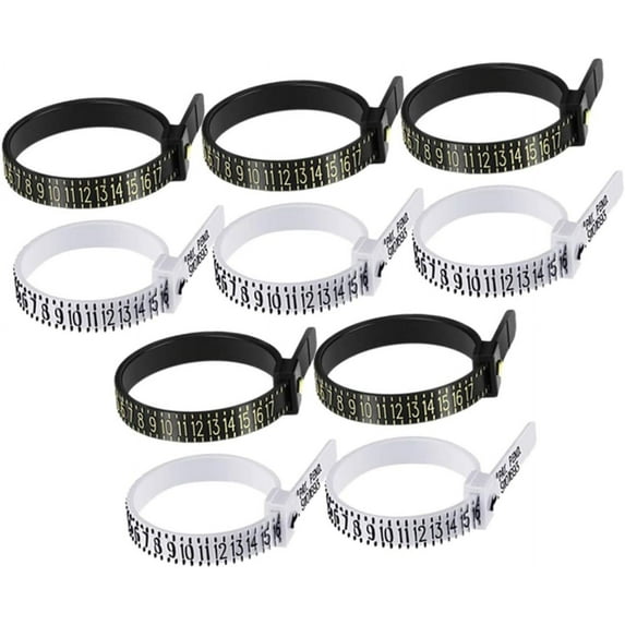 10pcs Ring Circumference Measurement Ring Gauge Finger Size Measuers Finger Gauge Tools Ring Measurement Tool Ring Sizer Tool Measuring Supplies Tape Measure Jewelry or