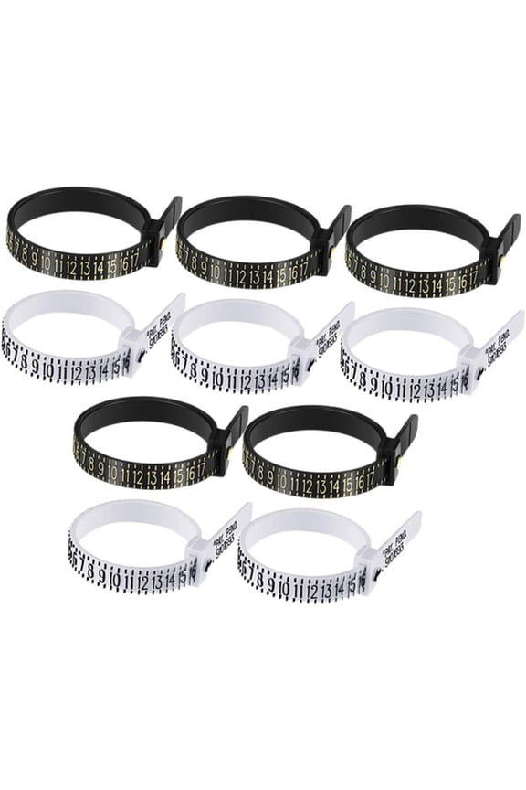 10pcs Ring Circumference Measurement Power Supply Jewelry Measuring Ring Sizer Measurer Tape Measure