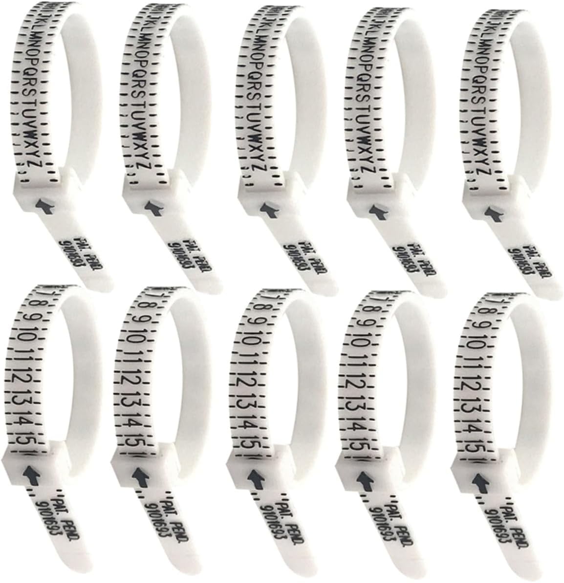 10pcs Ring Measuring Circle Power Supply Rings Finger Sizer Ring Sizer ...