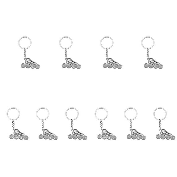 10pcs Roller Skating Keychain Key Ring Backpack Charm Bag Keychain Skating Lover Gift