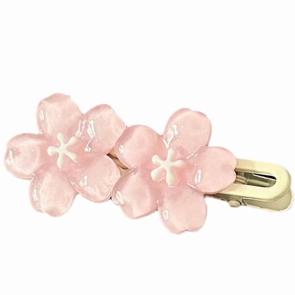 10pcs Romantic Pink Cherry Blossom Hair Clips High-Value Sweet High-End Feel Girl Bangs Side Hairpins Accessories Hair Ornaments for Women