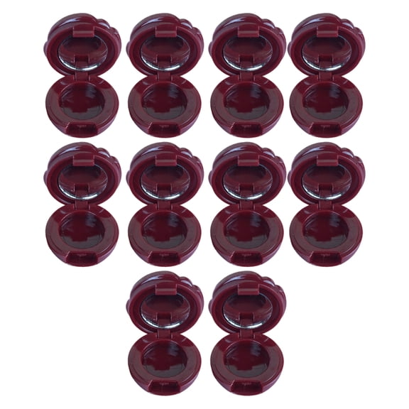 10pcs Rose Design Refillable Lip Balm Jars with Miroor Leak Proof Cosmetic Containers Travel Plastic Cosmetic Rack
