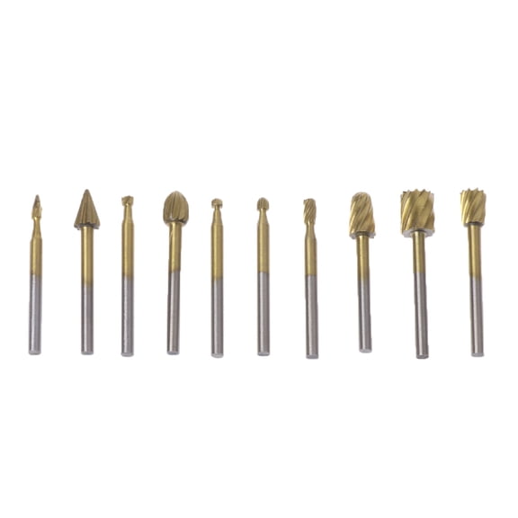 10pcs Rotary File Engraving Cutter Wood Tool Electric Grinding Polishing for Hea