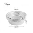 10pcs Round Aluminum Foil Pan Container Disposable Baking Tins Plates
