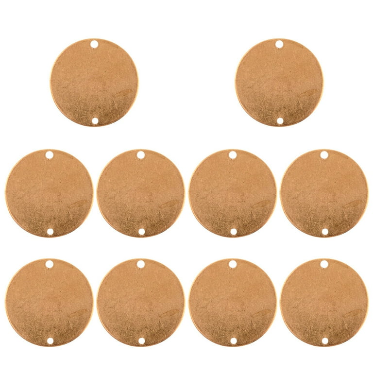 10pcs Round Circle Disc Copper Metal Stamping Blank Engraving Tag