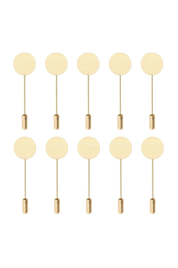 10pcs Round Tray lapel pin stick Brooch Pin Hat Scarf DIY Glue Tray -