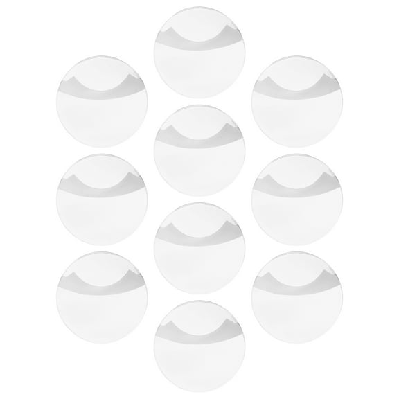 10pcs Rounded Plastic Badge Holder Clear Plastic Badge Sleeves Transparent Coin Badge Covers Button Badge Protectors Badge Covers