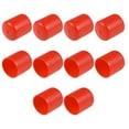 thumbnail image 1 of 10pcs Rubber End Caps, 1-3/16 inch ID Round End Cap Cover Flexible Screw Thread Protectors Red, 1 of 3