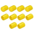 thumbnail image 1 of 10pcs Rubber End Caps 19mm(3/4") Vinyl Round End Cap Cover Screw Thread Protectors, Yellow, 1 of 5