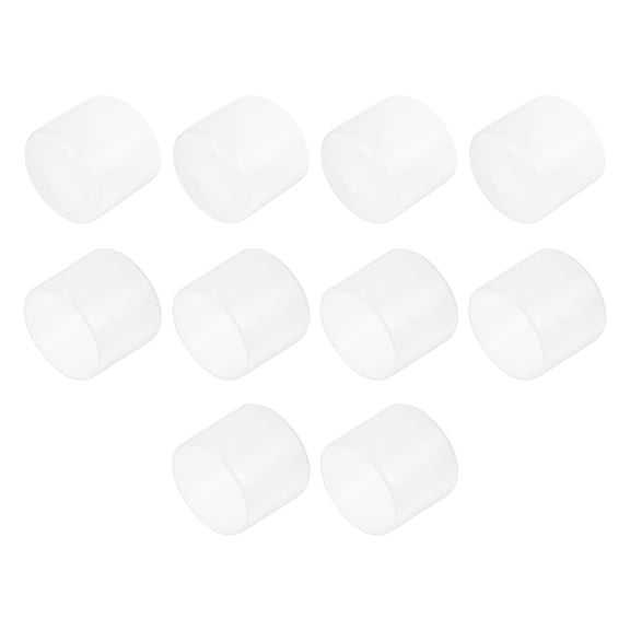 10pcs Rubber End Caps 38mm(1.5 Inch) ID Vinyl Round End Cap Cover Screw Thread Protector Clear