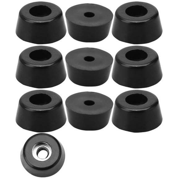 10pcs Rubber Feet Bumper Printer Desk Protector w Metal Washer, D17x15xH8mm