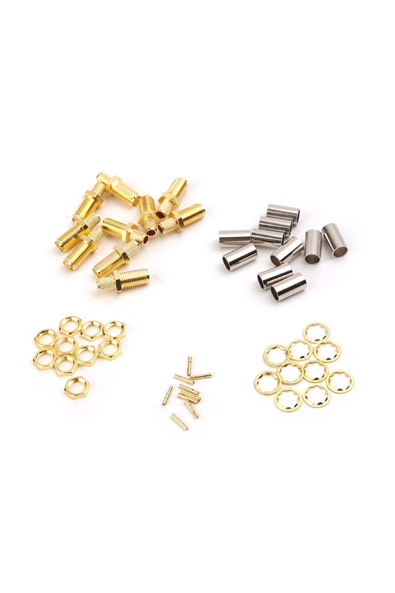 10pcs SMA Female Nut Bulkhead Crimp RF Connector For RG58 RG142 LMR195 RG400