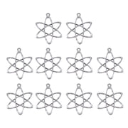 10pcs Science Themed Atoms Structure Pendants Educational Science Exhibition Accessory Teacher Appreciation Gift