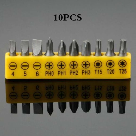 10pcs Screwdriver Bits Set Hexagon Shank For Power Electric Drill Driver