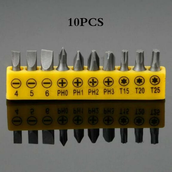 10pcs Screwdriver Bits Set Hexagon Shank For Power Electric Drill Impact Driver