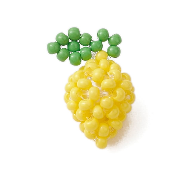 10pcs Seed Beads Beaded Lemon Yellow 17.5x11x10.5mm
