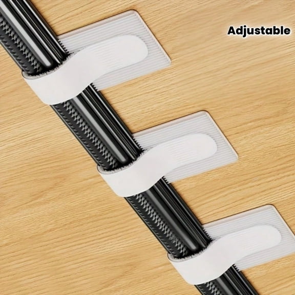 10pcs Self Adhesive Cable Ties Suitable For Bundling Wires Reusable Wire Management Straps With Hook And Loop