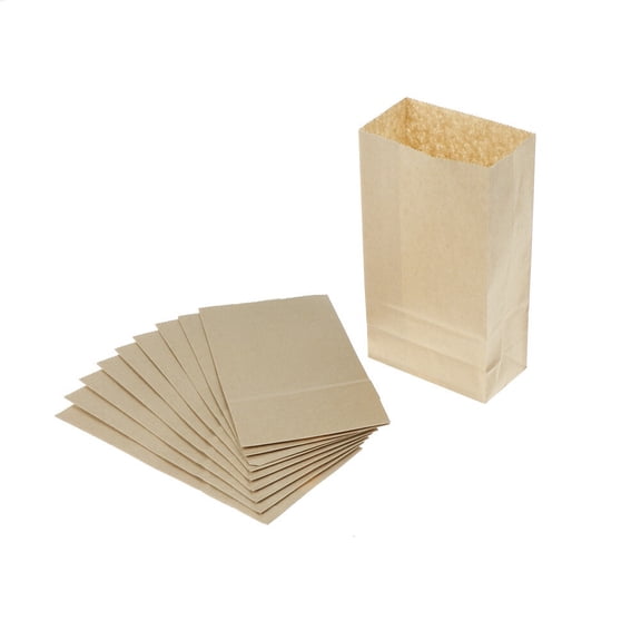 10pcs/Set Brown Kraft Paper Gift Bags Wedding Candy Packaging Recyclable Jewelry Food Bread Shopping Party Bags for Boutique