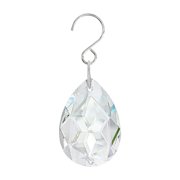 10pcs Set Clear Crystal Teardrops Pendant for Christmas Chandelier Table-Light Window Hanging Decor