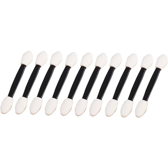 10pcs/Set Dual Sided Eyeshadow Eyeliner Brush Sponge Tipped Oval Makeup Applicator Random Color