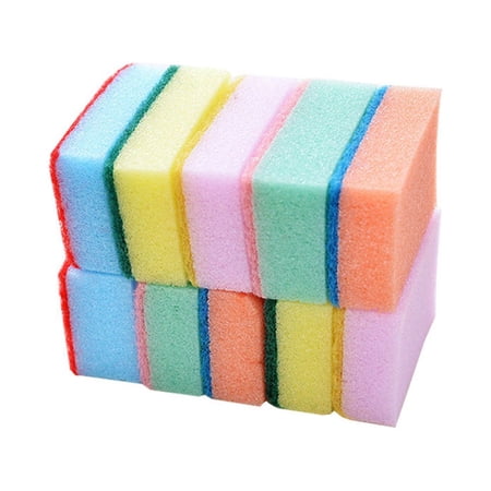 10pcs/ Set Durable Cleaning Sponge Kitchen Tool for Dishes Bowl Pot Pan