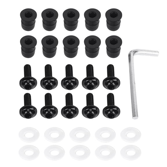10pcs/Set M5 Bolts Motorcycle Metric Rubber Well Nuts Windscreen Fairing Cowl Universal For Windshield Accessories