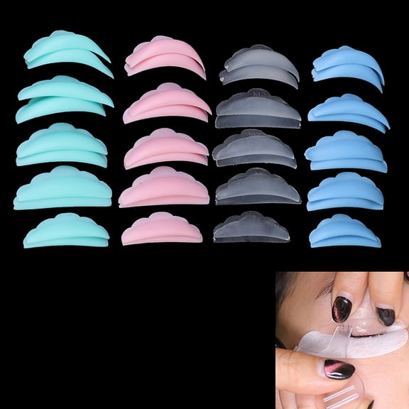 10pcs Set Silicone Eyelash Perm Pad Recycling Lashes Shield Lifting Cute Curlers