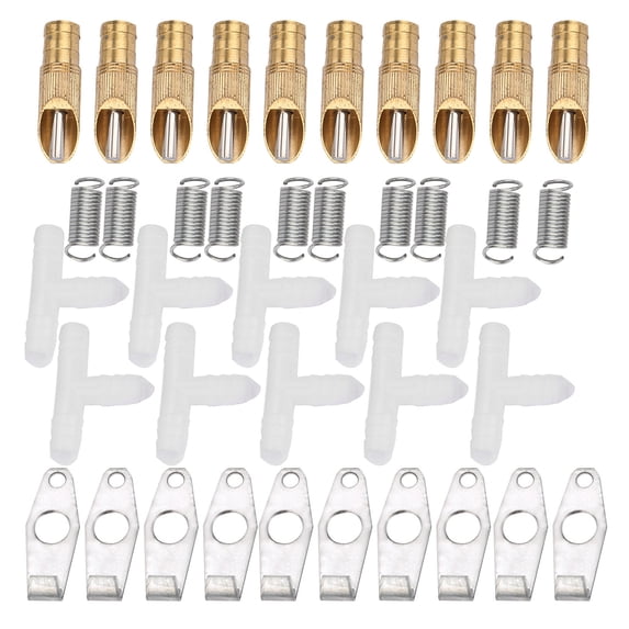 10pcs/ Set Stainless Steel Automatic Nipple Waterer for Rabbit Rat Ferrets(Duckbill)