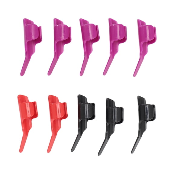 10pcs Sewing Fingerthing Pusher Thread Controller Colourful Finger Protector Awl and Fabric Pusher Sewing Fabric Ironing Tool