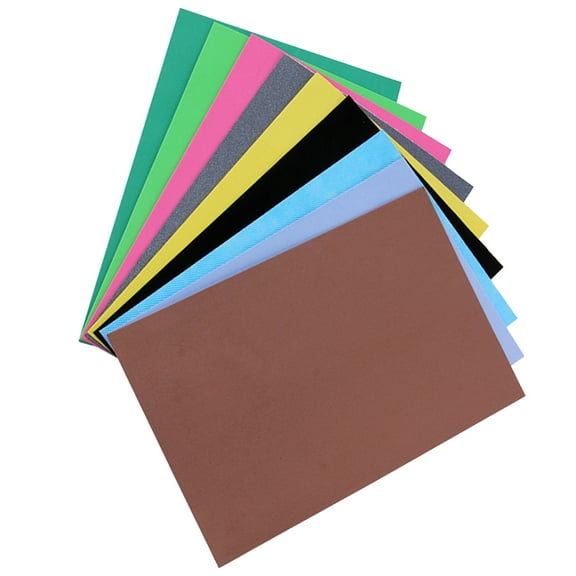 OUNONA EVA Craft Sheets for DIY Use Assorted Color Bright Colored Flexible Foam Sheets 10 PCS