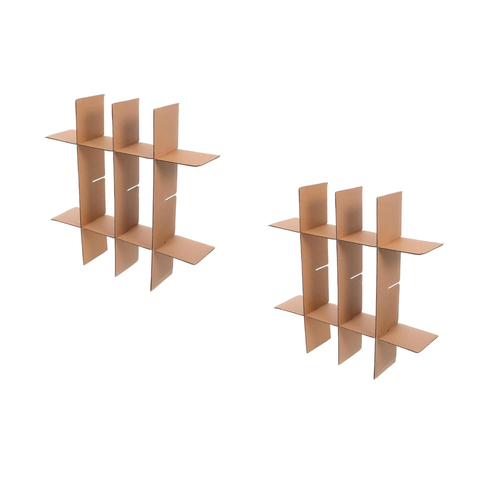 Supvox Glassware Moving Box with Divider Grid Design Easy to Use Khaki ...