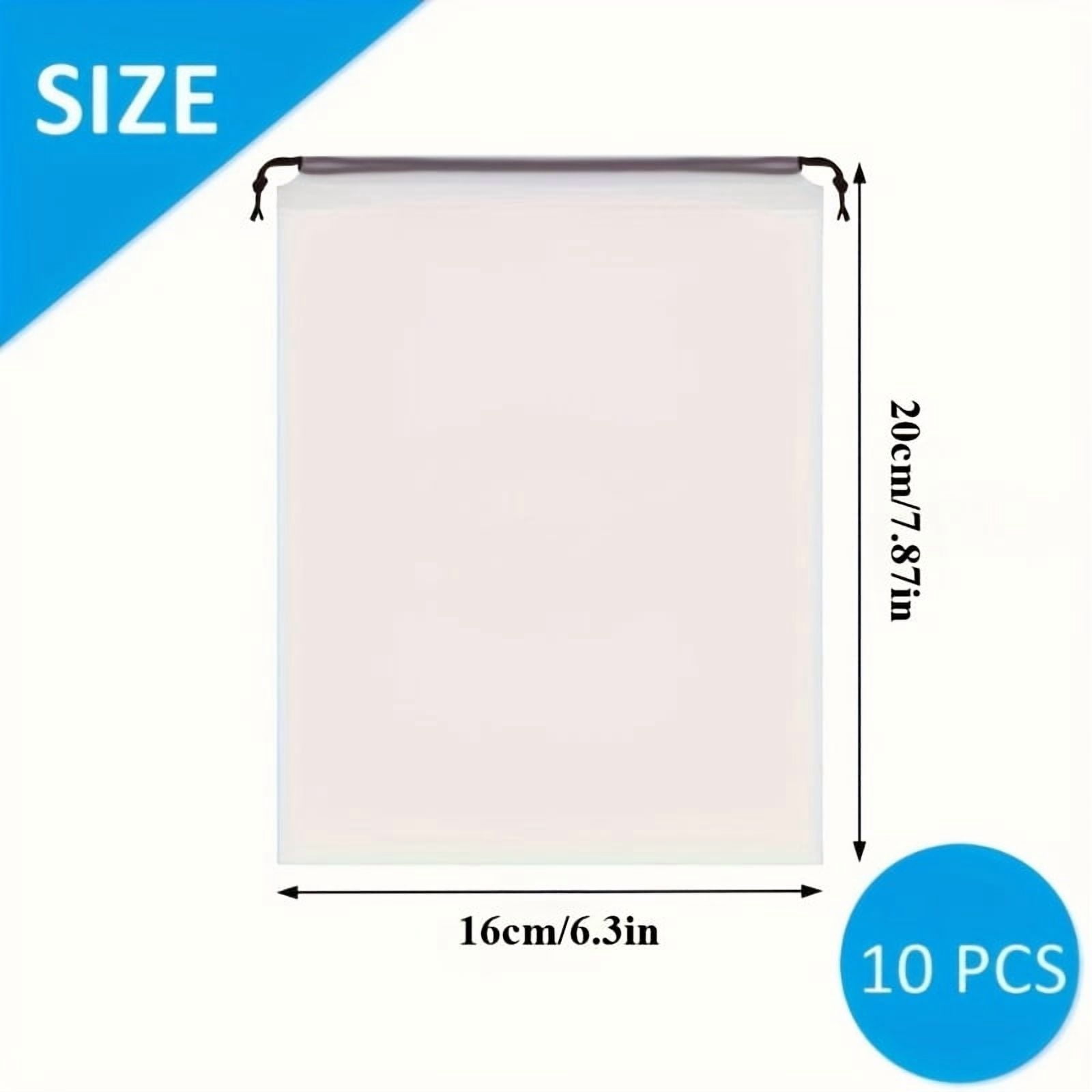 10pcs Shoe Bags for Travel, Clear Travel Shoe Bags for Packing, Large ...