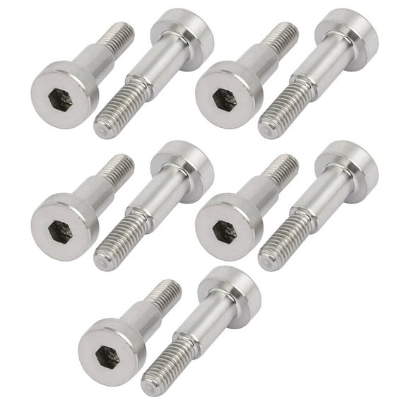 10pcs Shoulder Bolt 5mm Shoulder Dia 10mm Shoulder Length M4 Thread