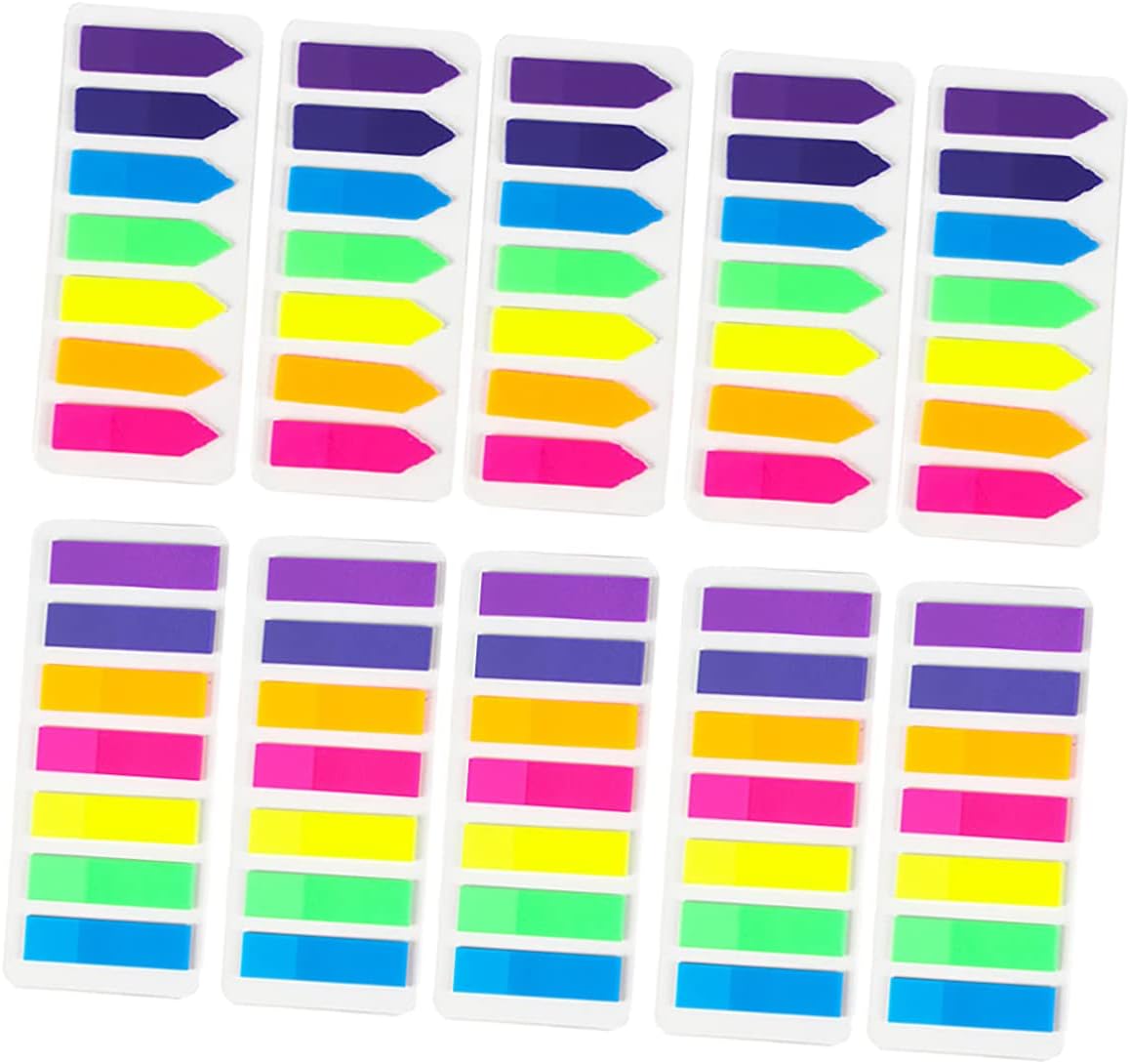 10pcs Sign Colored Labels Bar Sign Label Tabs Stickers Neon Page ...